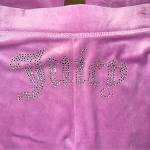 Juicy Couture Lavender Velvet Wide Leg Sweats
